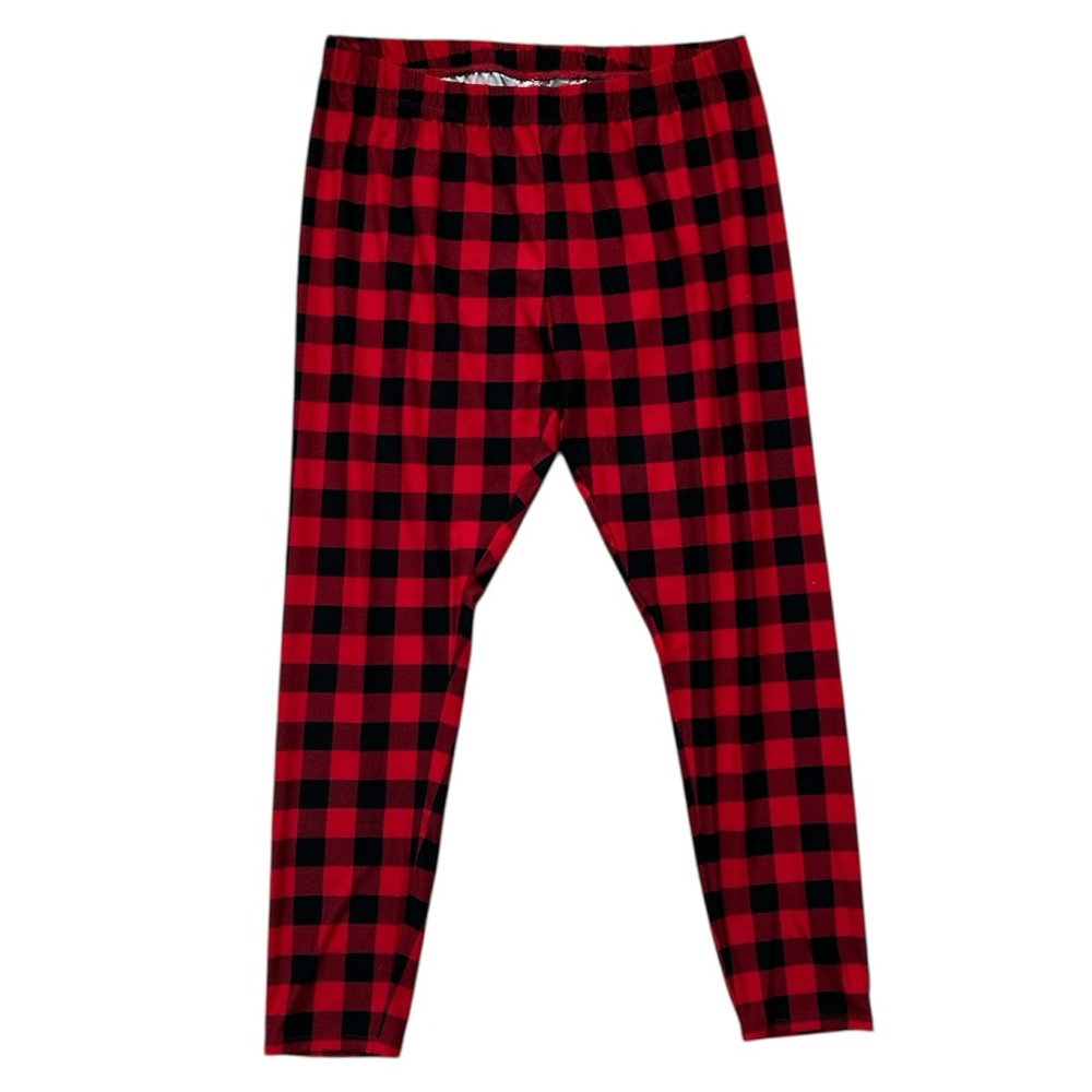 Celebrate Together Red Buffalo Plaid Christmas Pajama Pants Size Large NWT